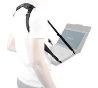 MOBILIS Bandoulière de Transport Universelle pour Portable/Tablette, Harnais de Saisie Ergonomique et Confortable, 4 Points d'Accroche, Longueur Réglable 100-180 cm, Noir