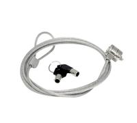 MOBILIS Câble de sécurité Basic Security Lock Key - Acier - Livré avec 2 clés - Longueur: 1,8 m - Ø: 3, 5 mm - Gris