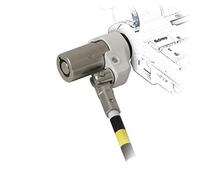 Mobilis Câble de sécurité pivotant avec verrou à clé rotatif - Acier trempé - Pour encoche Noble Wedge - Longueur: 2 m - Ø: 4, 4 mm - Blanc/Argenté