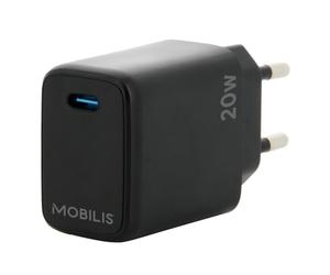 MOBILIS Chargeur Secteur 20W Port USB-C, Adaptateur Charge Mural Rapide pour Smartphone & Tablette