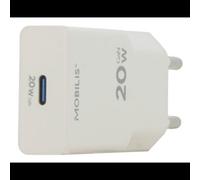 Mobilis Chargeur Secteur Universel 20W USB-C Power Delivery & PPS, GaN, Type C, Blanc, 37x82x15mm, 34g, Réf: 020025