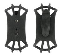 Mobilis - Clip Pour Ceinture Pour Téléphone Portable - Universel, Rotation De 90°, Avec Support En Silicone - De 5" À 7" - Noir