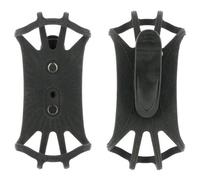 Mobilis - Clip Pour Ceinture Pour Téléphone Portable - Universel, Rotation De 90°, Avec Support En Silicone - De 5" À 7" - Noir