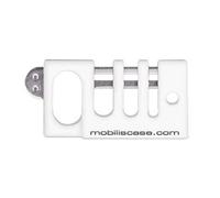 Mobilis - Collecteur de câbles - Clip antivol pour claviers et souris - 70×35×25 mm - Blanc/argenté