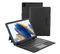 MOBILIS Coque pour Samsung Galaxy Tab A8 10.5" avec Clavier Bluetooth Touchpad Amovible, Rangement Stylet S Pen & Trépied, Etui SM-X200 SM-X205 SM-X207, Housse Clavier Français AZERTY, Noir