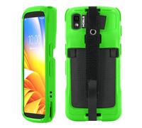 MOBILIS Coque pour Zebra TC22 TC27 avec Patte de Saisie Antichute & Porte-Stylet, Etui Protection Militaire Fabriqué en France, Couleur Fluo Haute Visibilité & Sécurité (Vert Fluo)