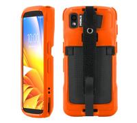 MOBILIS Coque pour Zebra TC22 TC27 avec Patte de Saisie Antichute & Porte-Stylet, Etui Protection Militaire Fabriqué en France, Couleur Fluo Haute Visibilité & Sécurité (Orange Fluo)