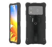 MOBILIS Coque Renforcée pour Terminal Zebra RFID EM45 + Dragonne Antichute | Etui de Protection de Niveau Militaire compatible Docking - Fabriqué en France - Patte de Saisie - Antimicrobien - Noir