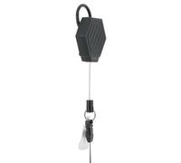 MOBILIS Dérouleur Rétractable Dyneema 80 cm - Attache Sécurisée HHD & PDA | Câble Ultra-Résistant - Retour Magnétique 1 kg - Mousqueton & Clip Ceinture - Pour Smartphone, Scanner & Terminal Mobile