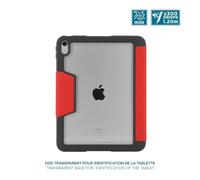 Mobilis - Étui à rabat pour tablette - robuste - avec un dos transparent et des coins renforcés - rouge - 11" - pour Apple 10.9-inch iPad Wi-Fi, Wi-Fi + Cellular; iPad A16 Wi-Fi, A16 Wi-Fi + Cellular