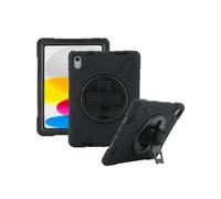 Mobilis Housse 072004 pour iPad 11" (2025, 11th gen) & 10.9" (10th gen) Silicone Noir, Fonction Stand, Dragonne et Sangle Épaule, Antichoc