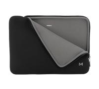 MOBILIS Housse en Néoprène pour Ordinateur Portable 14-16", Sac Pochette Protection PC/Notebook/Ultrabook jusqu'à 16", Laptop Sleeve 15.6", Noir/Gris