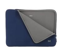 MOBILIS Housse en Néoprène pour Ordinateur Portable 14-16", Sac Pochette Protection PC/Notebook/Ultrabook jusqu'à 16", Laptop Sleeve 15.6", Bleu Marine/Gris