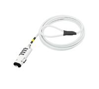 Mobilis Cadenas à code Slim Security Lock Code – câble de sécurité 1,8 m Blanc