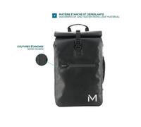 Mobilis Sac à dos de vélo pour ordinateur portable 14-15,6'' 25 L – Étanche, convertible sacoche Noir