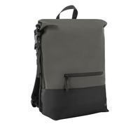 MOBILIS Sac à Dos Rolltop avec Poche Renforcée pour Ordinateur Portable 14-16'' - Capacité 25L - Déperlant Gris/Noir