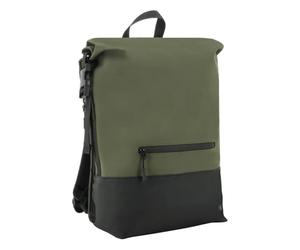 MOBILIS Sac à Dos Rolltop avec Poche Renforcée pour Ordinateur Portable 14-16'' - Capacité 25L - Déperlant khaki/Noir