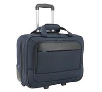 MOBILIS Sacoche à roulettes PC 14-17", Mallette à roulettes, Sac Affaires/Voyage Court Séjour, Matière Déperlante 20% Recyclé, Bleu Marine