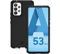 SPECTRUM - Coque de protection pour téléphone portable - robuste - recyclé, antimicrobien - Impacthane - noir mat solide - pour Samsung Galaxy A53 5G