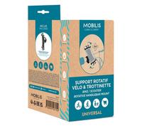 Mobilis Support de téléphone pour vélo rotatif Smartphone 4–7 pouces Noir 30 g