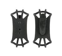 Mobilis - Clip ceinture pour téléphone - Universel, rotation 90°, support silicone - 5"‑7" - Noir
