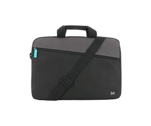 Mobilis The One Essential Malette 14" Noir/Gris - Polyester, Compartiment Unique, Poche Frontale, Bandoulière Réglable & Amovible - 390x290x50mm, 250g