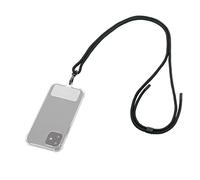 MOBILIS Tour de Cou Téléphone, Lanière Universelle, Compatible avec Tous Les Smartphones et Coques, Cordon Réglable et Détachable, Noir