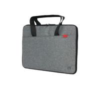 Mobilis Trendy Sleeve 025013 Housse Noire et Grise pour MacBook Air/14" - 350x25x256mm, Résistant à l'eau, Poche Avant