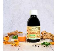 Mobilité Articulations Pur Vitaé - Curcuma + MSM + Glucosamine + Chondroïtine + Silicium Organique - Tendons, Cartilage & Inflammation - Hautement Concentré - Goût Orange - 200 ml