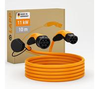 Mobility Câble De Charge Type 2, 11 Kw, 10 M, 20 A, Triphasé, Ip55, Câble De Charge De Type 2, Avec Contacts Enfichables Résistants À La Corrosion, Convient Pour Phev, Bev & Ev