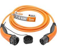 Mobility Câble De Recharge 5m Type 2 7,4 Kw - Lisse - 32 A - Monophasé - Câble De Recharge Pour Voiture Électrique - Mode 3 - Fabriqué En Allemagne