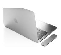 MOBILITY - HyperDrive PRO - 2xUSB-C vers HDMI 4K - mini DisplayPort 4K - USB-C 100W / 60W - SD - microSD - 2xUSB 3.1 - Gris Argent