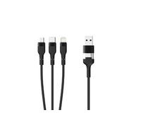 Mobility Lab 3 en 2 Lightning Micro-USB USB Type C 0,5 m tressé Noir