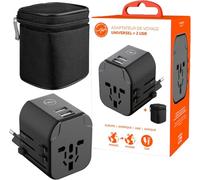 Mobility Lab Adaptateur de voyage ML314037 – 2 ports USB, recharge rapide 12W, compatible 200+ pays