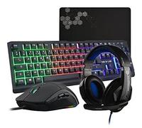 MOBILITY LAB Aquila Pack gaming 4 en 1 RGB Clavier + Casque + Souris + Tapis