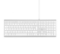 The Mobility Lab Clavier ML304304 – Design Touch filaire, 2 USB pour Mac – AZERTY blanc/argenté