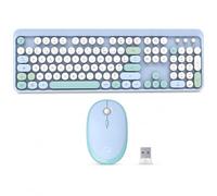 The Mobility Lab – Ensemble clavier + souris ML313887 Pure Color – Sans fil, Pavé numérique – Bleu