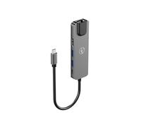 Mobility Lab - Hub Adaptateur USB-C 5 en 1 100W - HDMI, Port USB-C, 2 Ports USB 3.0, Ethernet - Débit Internet Rapide 10/100/1000 MB/s et HDMI 4K - Compatible Windows et macOS