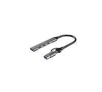 The Mobility Lab – Hub 2 en 1 USB/USB‑C – 3x USB‑C, 1x USB – Compatible macOS et Windows