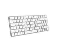 The Mobility Lab Clavier mini KMP2000W – AZERTY, touches plates, multi-connexions, blanc
