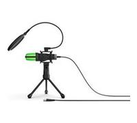 Mobility Lab - ML307176 - Kit Vlogging - Microphone RGB - Filtre Anti-bruits avec Bras Flexible - Trépied de Bureau Anti Chocs, Support Rotatif 180° - pour vidéos tiktok/Steam