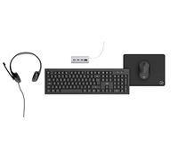 Mobility Lab Pack 5en1 Télétravail ML308463 Clavier AZERTY sans‑fil/Souris/Hub4USB/Casque‑micro Noir