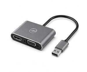 Mobility Lab - ML312842 - Adaptateur USB 3.0 vers HDMI & VGA - Compatible macOS et Windows - Adaptateur vidéo