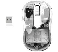 Souris - 2x Bluetooth + récepteur USB 2,4 GHz - MOBILITY LAB - PHANTOM - Blanc et transparent