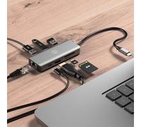 Mobility Lab USB-C Docking 8-in-1 - Hub USB-C 8-en-1 vers 1x HDMI, 3x USB-A 3.0, 1x Ethernet, 1x SD, 1x microSD, 1x USB-C 3.0 + Powe