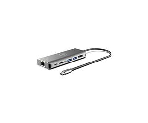 MOBILITY LAB USB8014 Mini dock USB-C 6 ports - Transfert rapide de données - Lecteur de carte SD - Prise HDMI - Idéal pour votre Mac