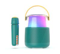 Enceinte bluetooth karaoke avec micro changeur de voix vert TU