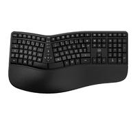 MOBILKTY Lab - Ergo K30W - Clavier sans Fil Ergonomique - AZERTY, Repose-Poignets, Disposition Ergonomique des Touches, Inclinaison Ajustable - Windows