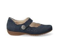 mobils by Mephisto Fabienne Pompes en Nubuk Bleu, Largeur Normale, Klett