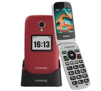 Mobitel 8010 Téléphone portable senior à grand bouton à rabat pour personnes âgées 4G sans carte SIM, bouton d'urgence, 1400 mAh, longue veille, haut-parleur facile à utiliser, station de charge USB